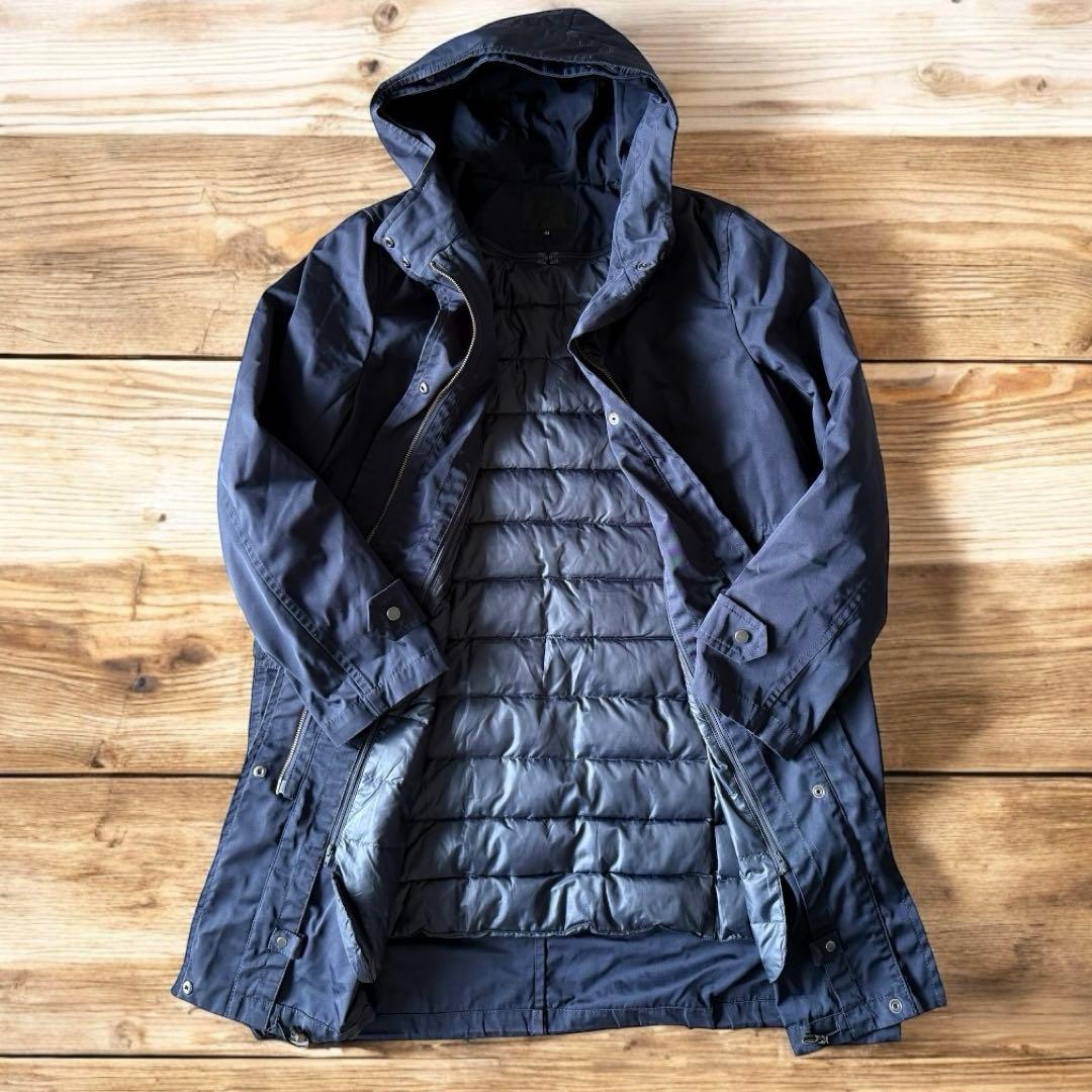 美品★iCB モッズコート ネイビー ダウンライナー付き 大きいサイズ　44