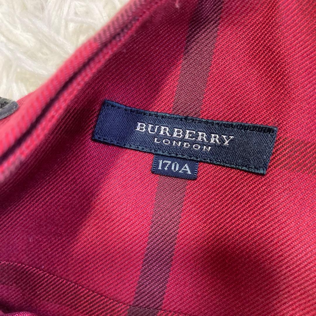 美品✨バーバリー　セットアップ　170 卒業式　ノバチェック　プリーツ　グレー