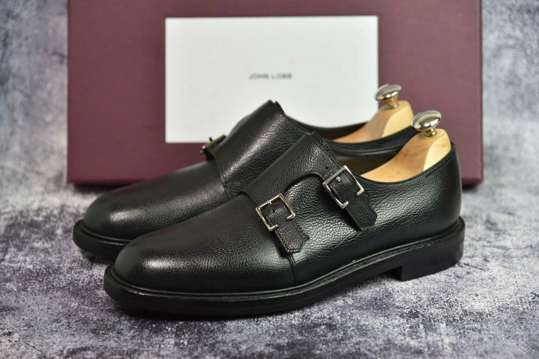 ジョンロブ　モーヴァル　6E　ブラック　0015ラスト　ダブルモンク