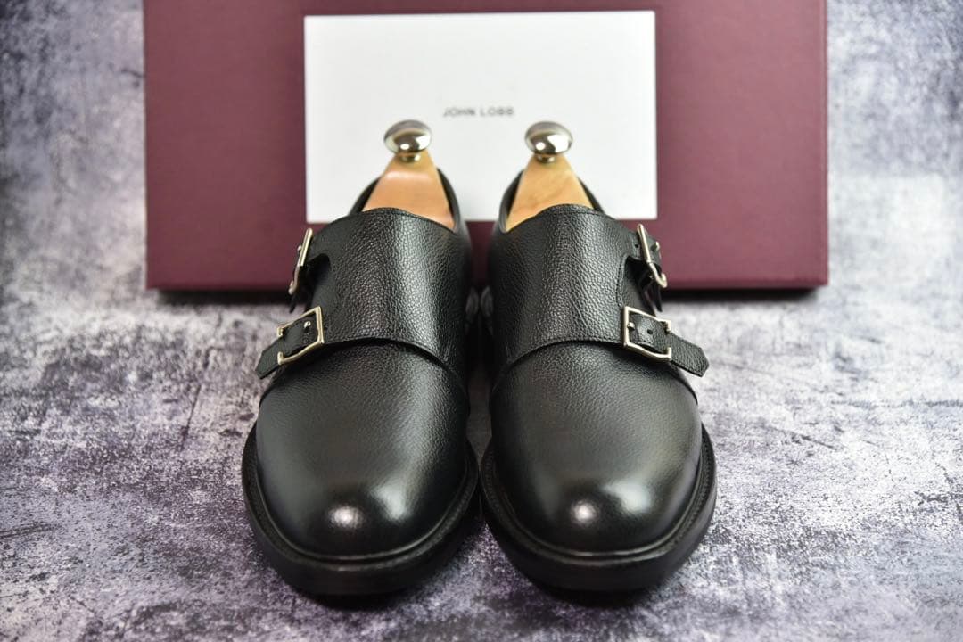 ジョンロブ　モーヴァル　6E　ブラック　0015ラスト　ダブルモンク