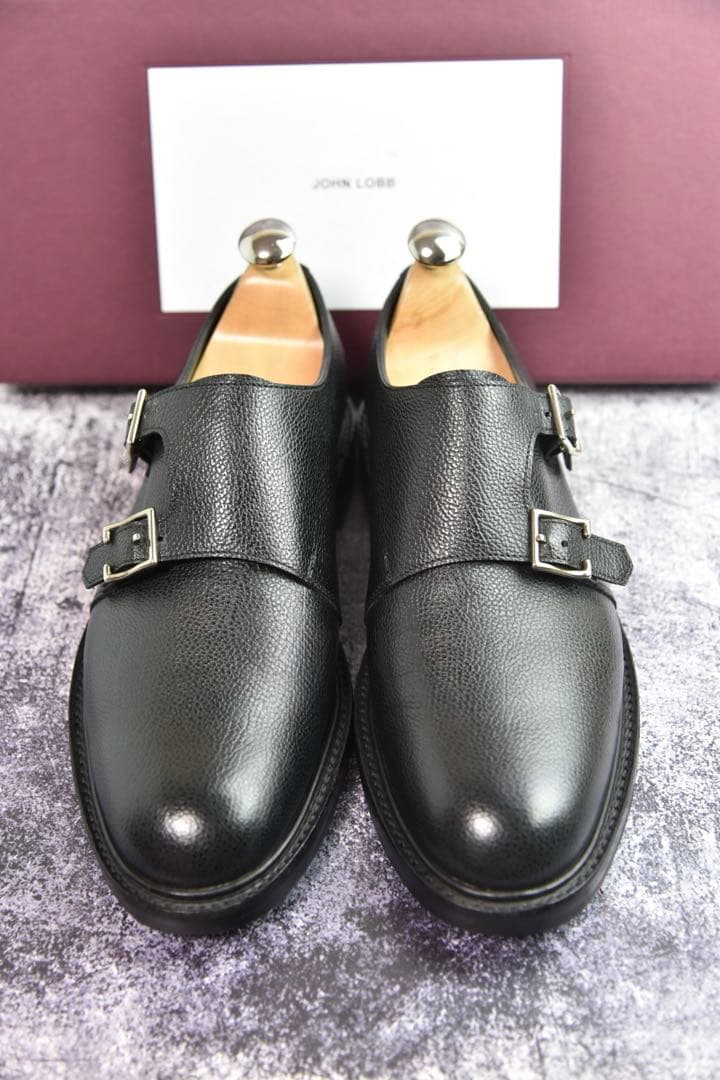 ジョンロブ　モーヴァル　6E　ブラック　0015ラスト　ダブルモンク