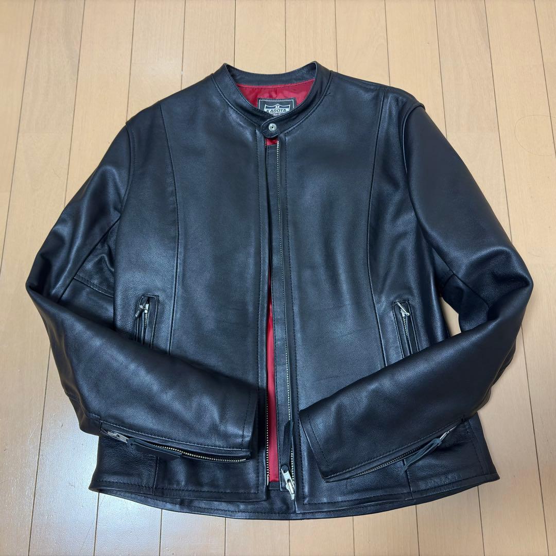新品同様　KADOYA KL-S4 カドヤ　レザー　シングルライダース　Ｌ