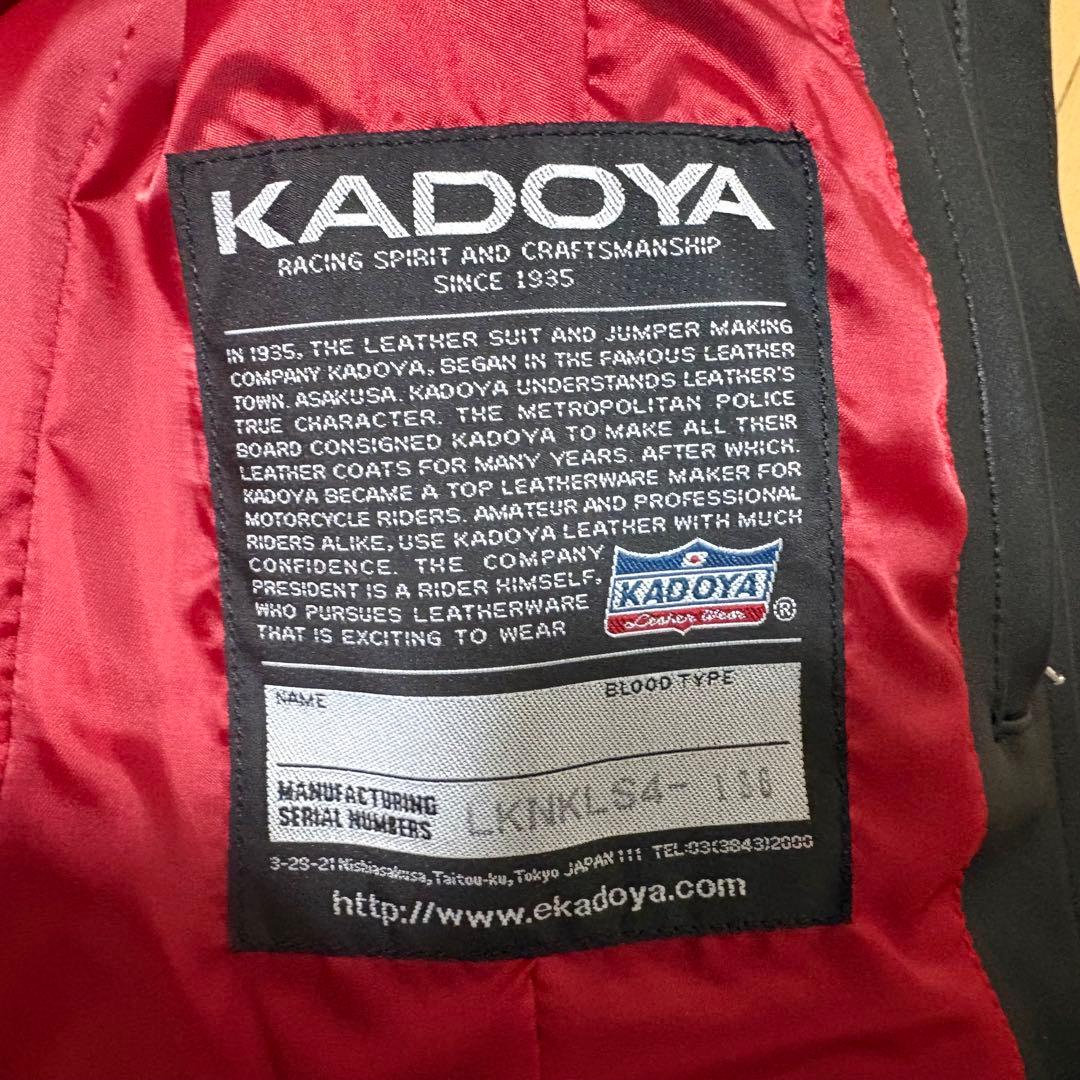 新品同様　KADOYA KL-S4 カドヤ　レザー　シングルライダース　Ｌ