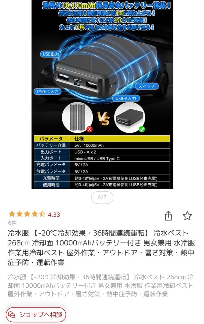 冷水服　男女兼用