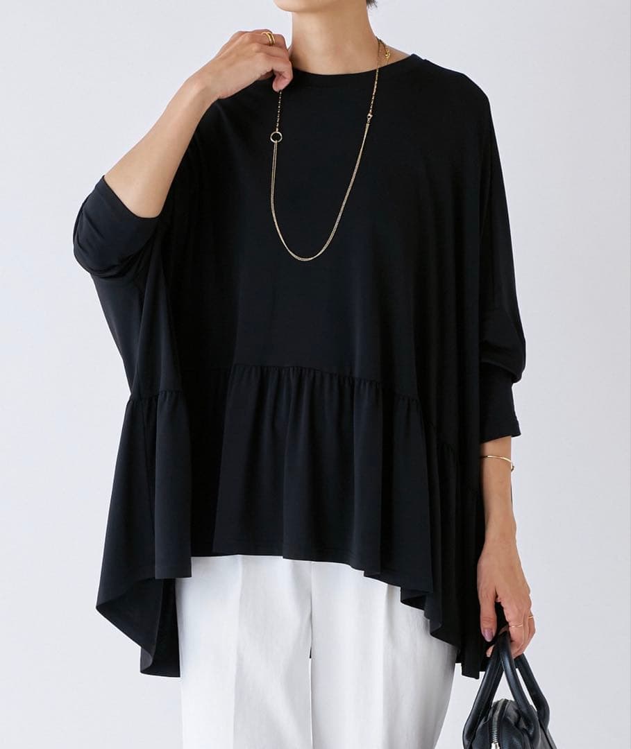 【美品】BEARDSLEY 裏起毛トロミジャージービッグTee ブラック