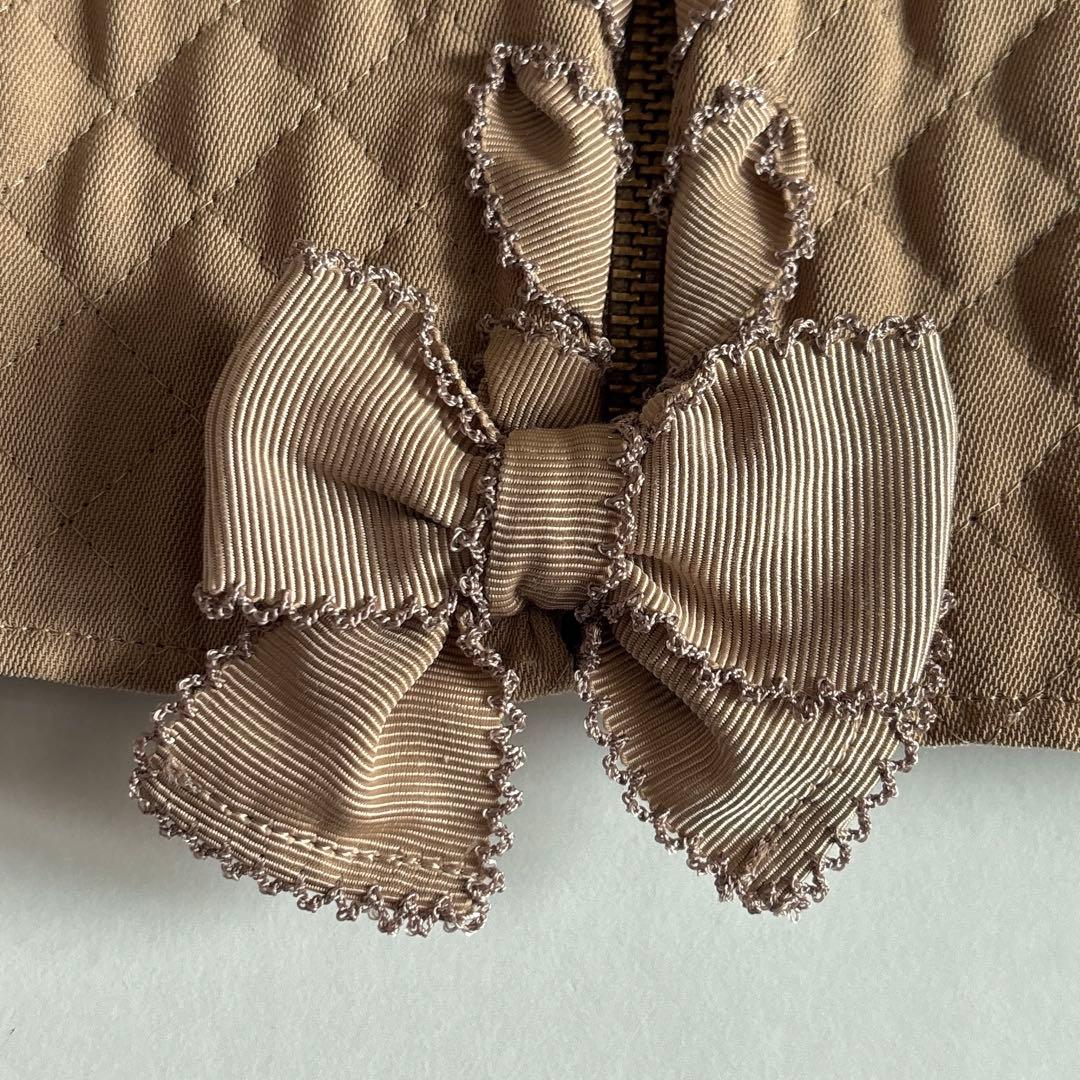 ヴィンテージ カネコイサオ リボン レース キルティング ブルゾン アウター