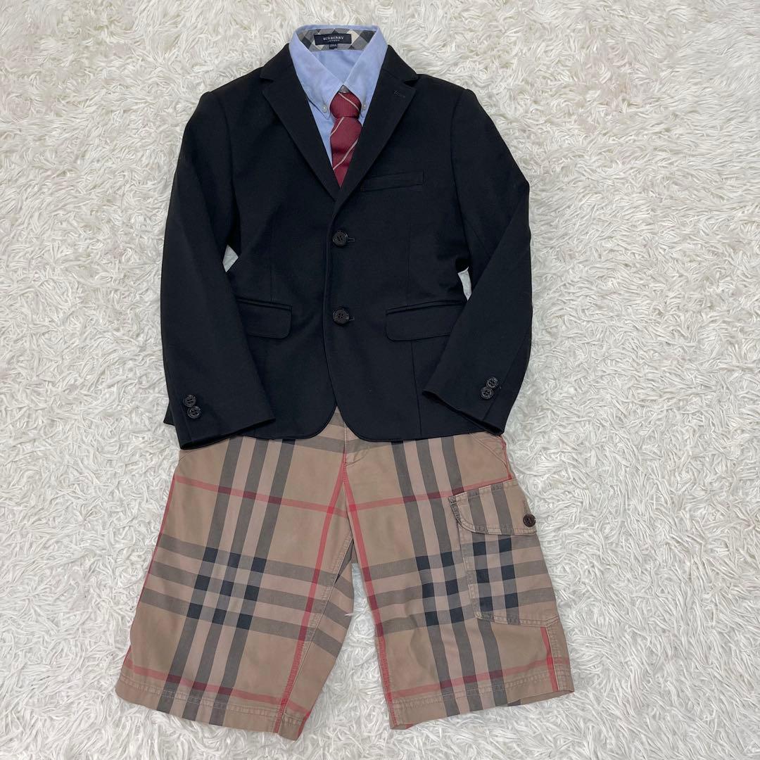 美品✨バーバリーロンドン　130 フォーマルスーツ　豪華4点セット　ノバチェック