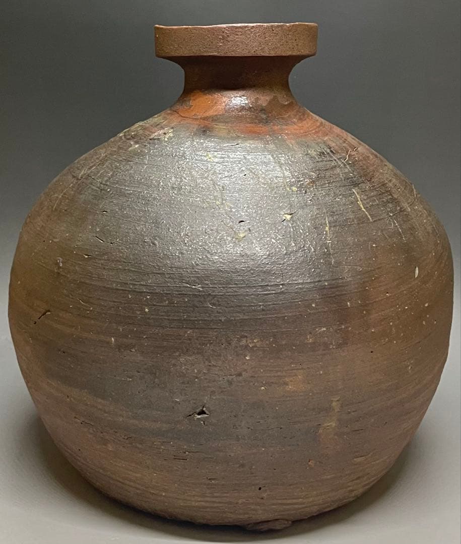 ヨシモ※プロフ必読※　古備前　桃山時代　蕪徳利　箱付　Q772