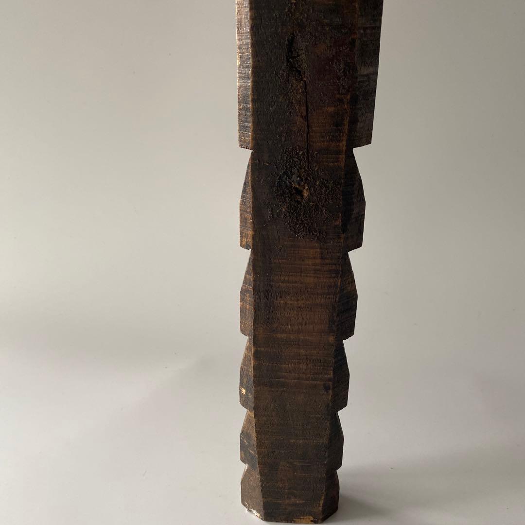 フランス入手 アフリカ木彫 祖霊像 高さ40cm超 プリミティブアート 木彫り像