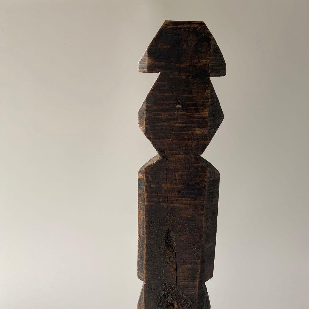 フランス入手 アフリカ木彫 祖霊像 高さ40cm超 プリミティブアート 木彫り像