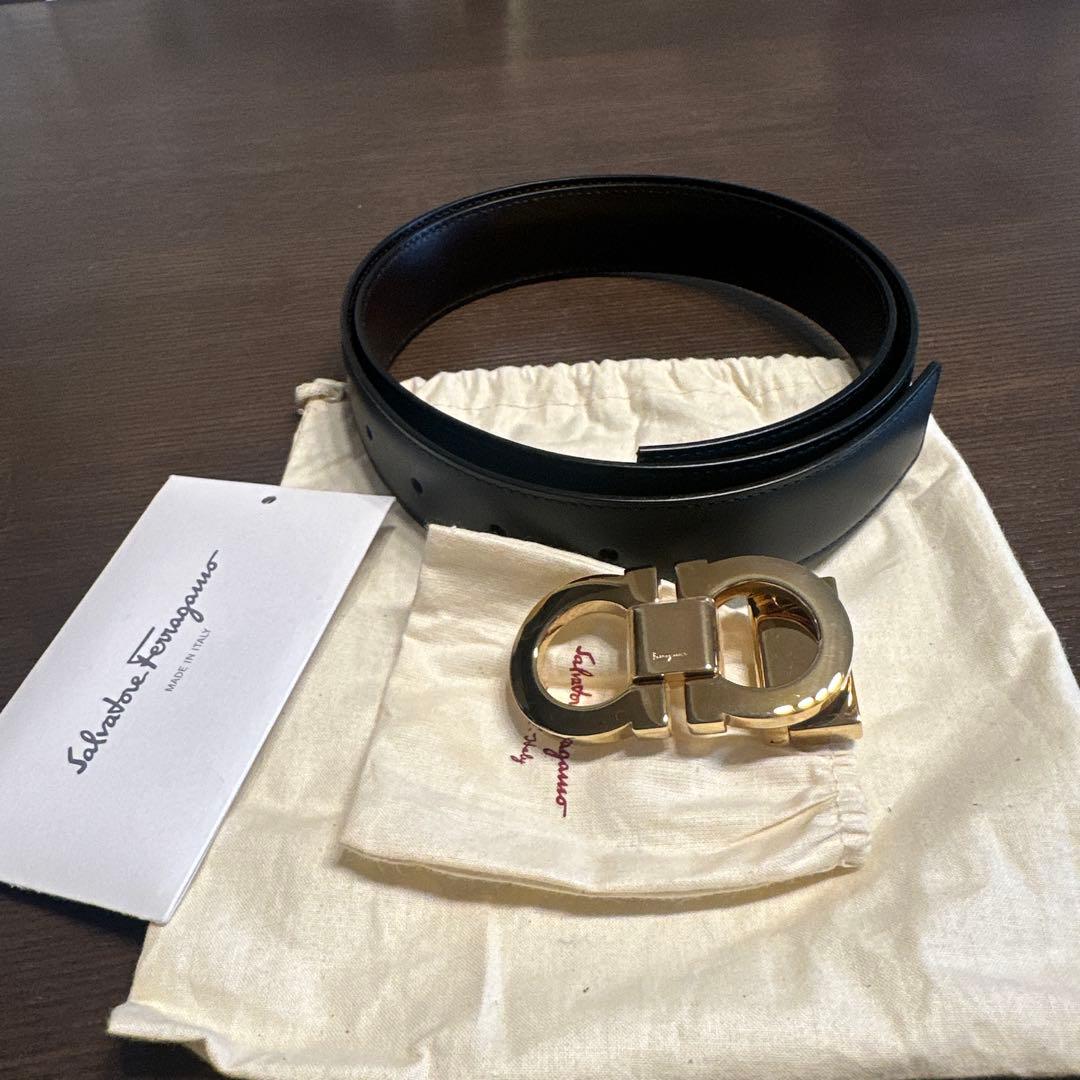 【未使用品】サルヴァトーレフェラガモ ベルト　ダブルガンチーニ　ゴールド