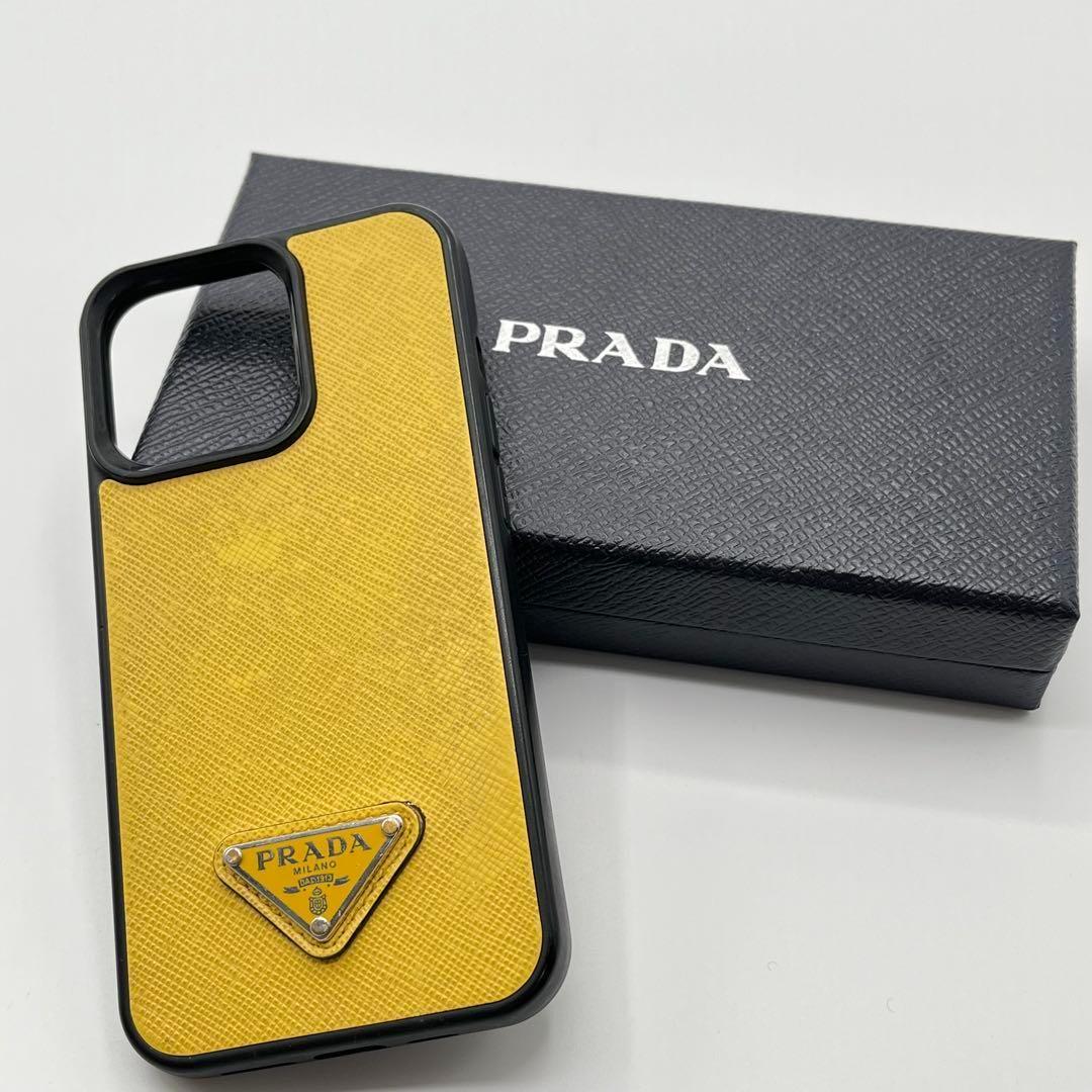 ✨美品✨【プラダ】iPhoneケース　iPhone13Pro サフィアーノレザー