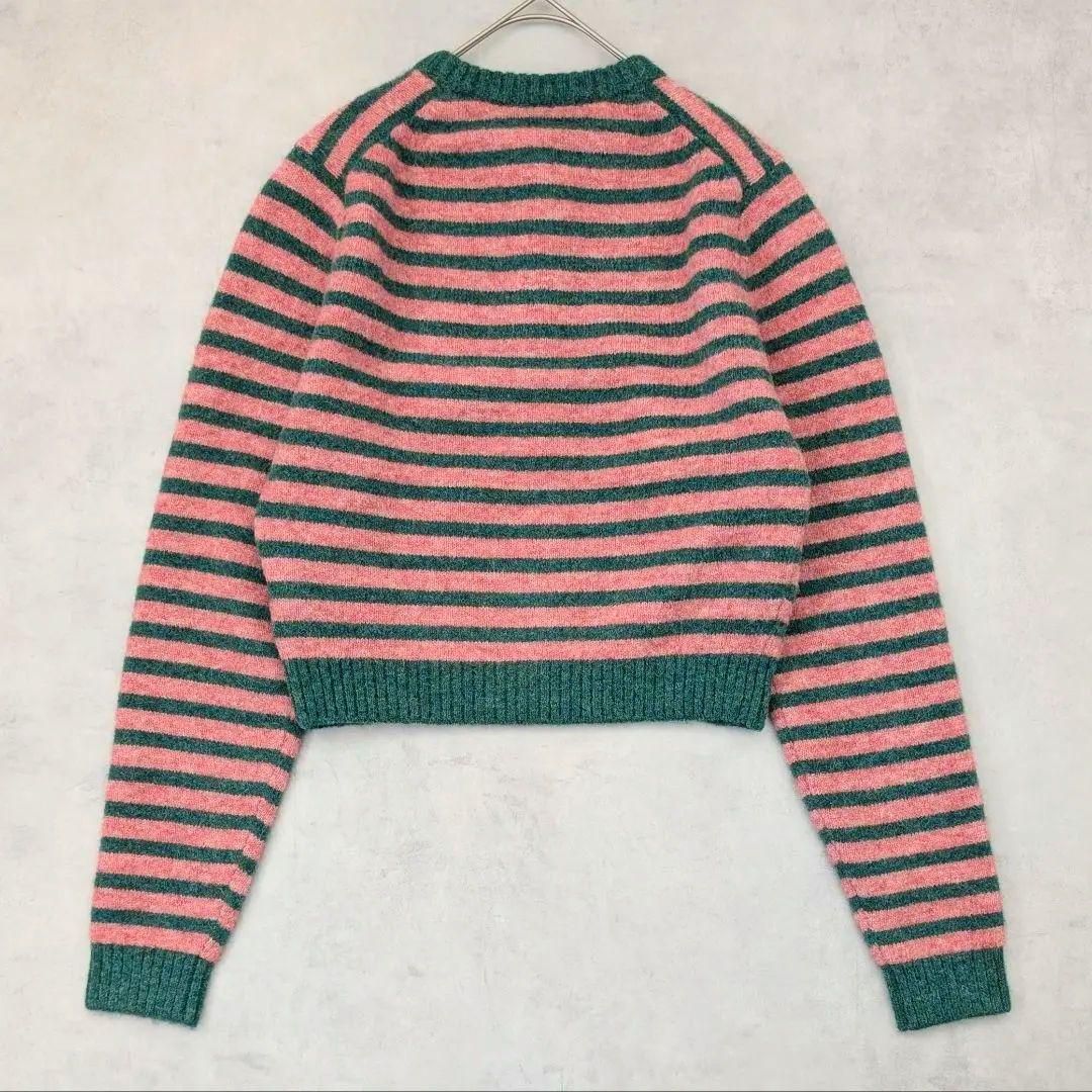 極美品★CABaN キャバン アルパカボーダークルーネックカーディガン