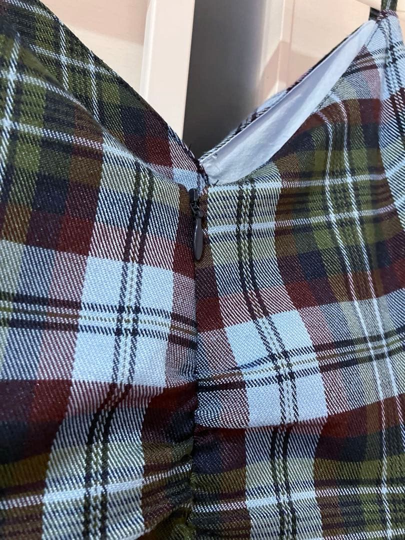 【美品】SLY ASYMMETRY HEM CAMI ロングワンピース チェック