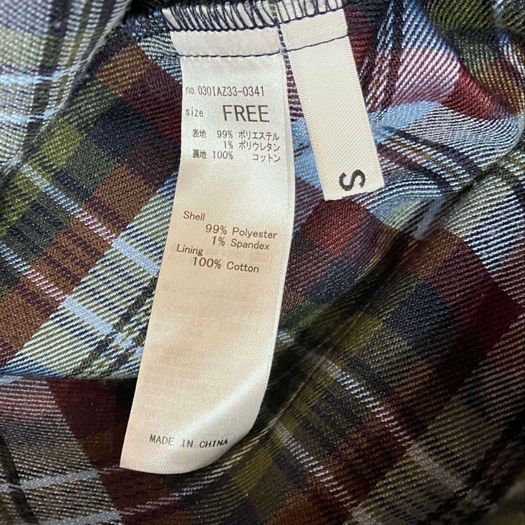 【美品】SLY ASYMMETRY HEM CAMI ロングワンピース チェック