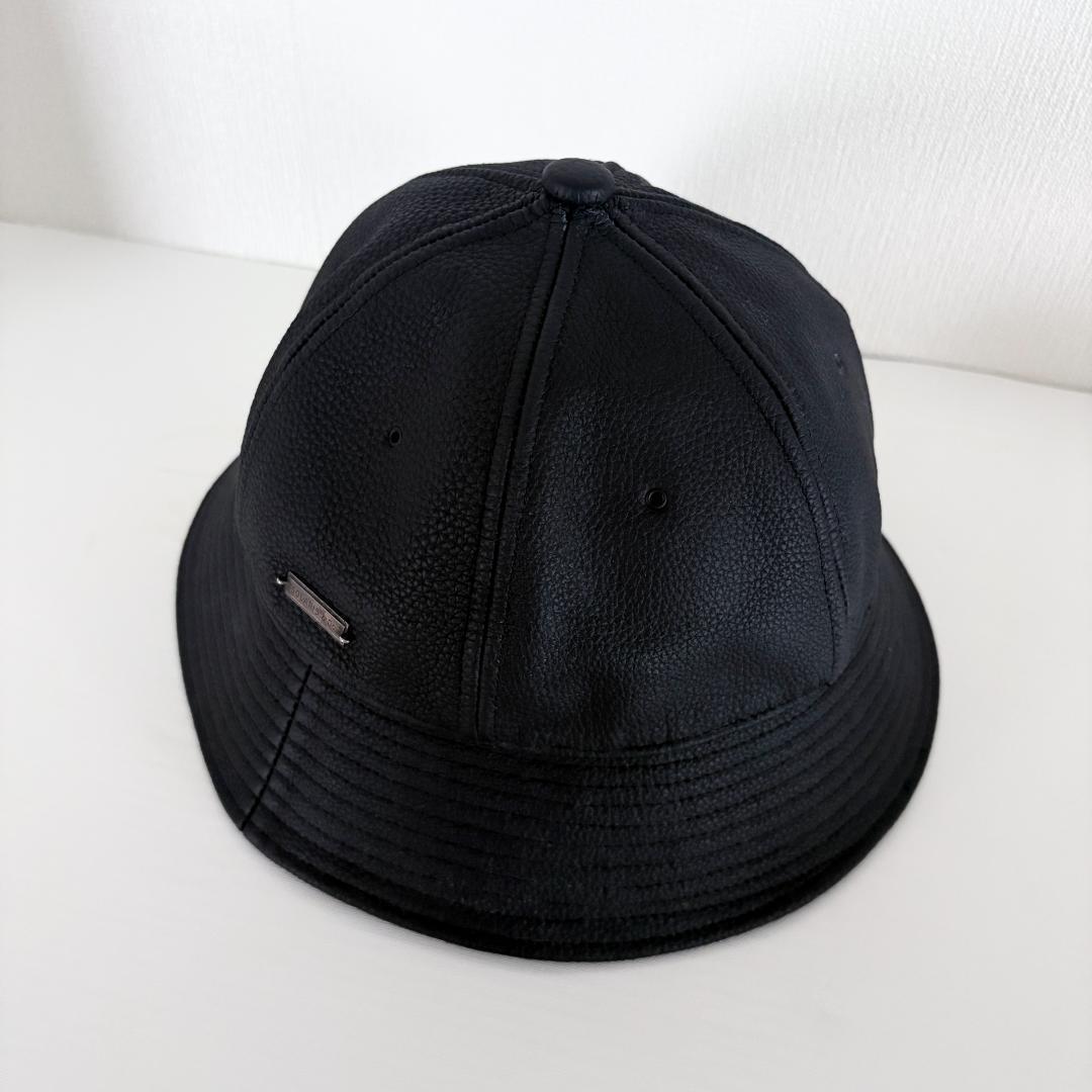 極美品『WAGAMAMA別注 ソラリス』仔牛革 シボ レザー ハット 59サイズ