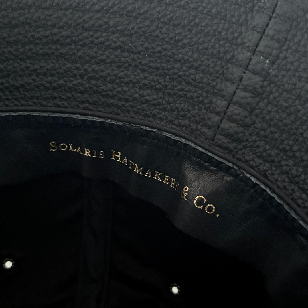 極美品『WAGAMAMA別注 ソラリス』仔牛革 シボ レザー ハット 59サイズ