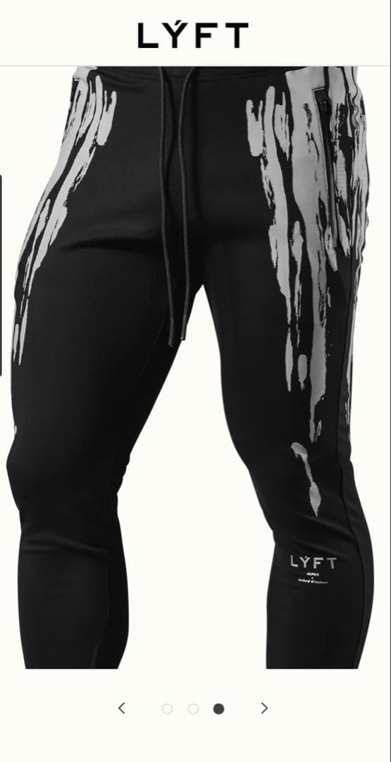 未使用　LYFT ブラック ストレッチパンツS