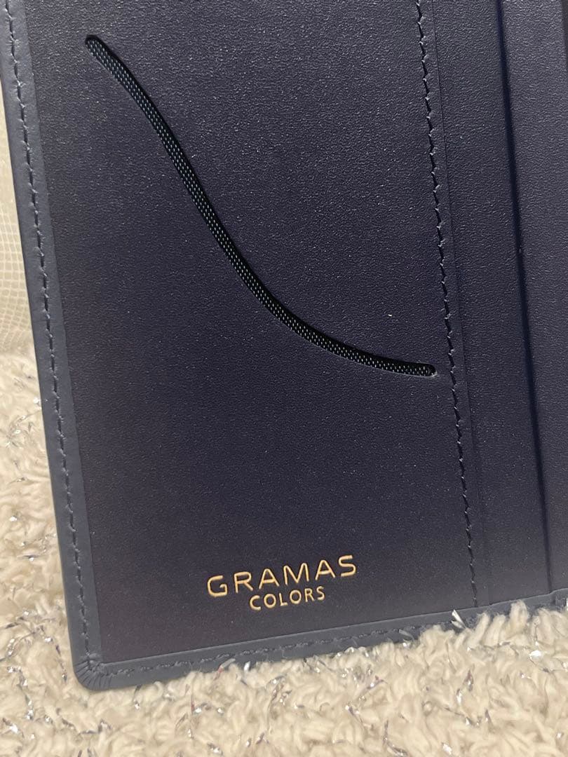 GRAMAS iPhone 12 Pro Max 手帳型ケース ネイビー