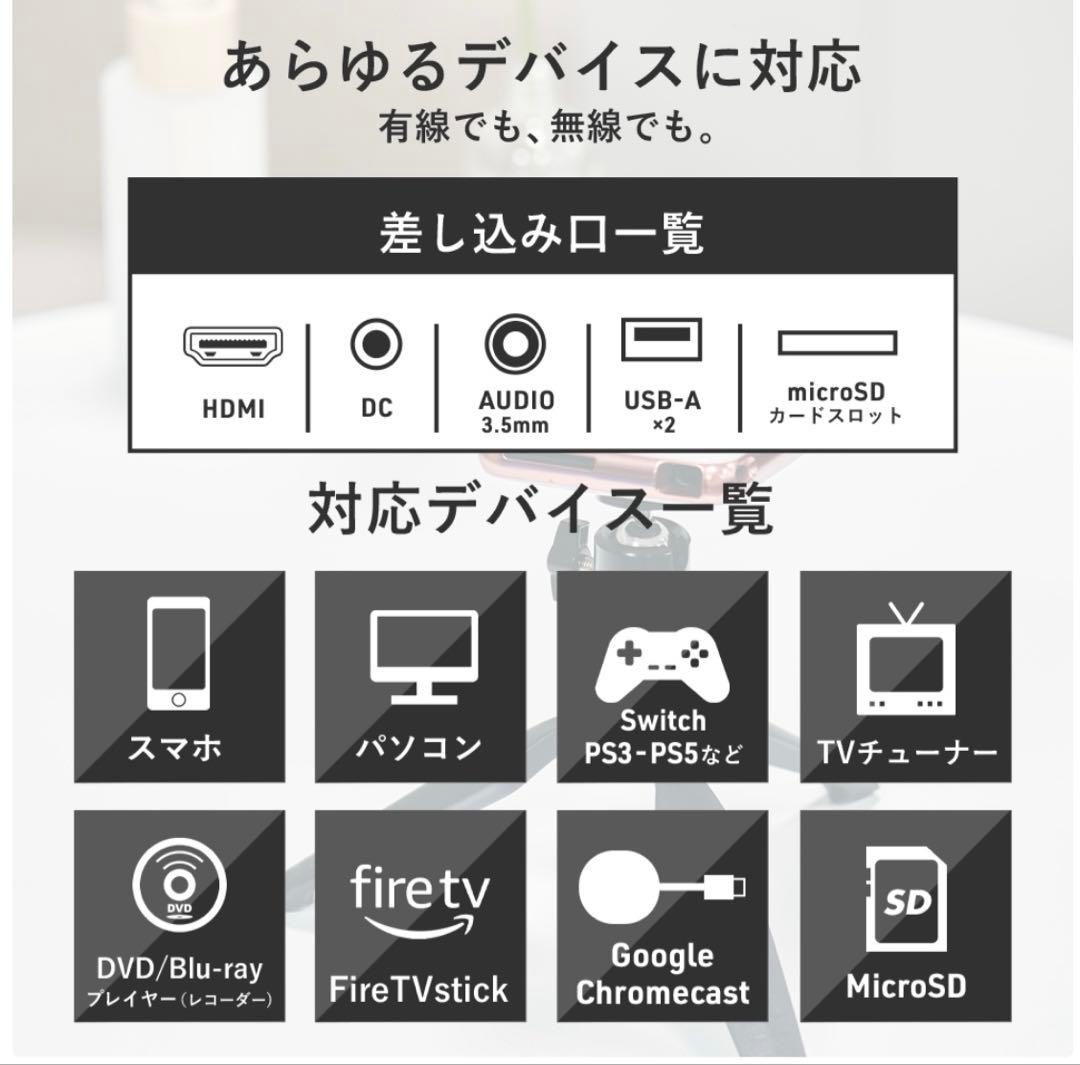 小型プロジェクター KABENI(カベーニ)ローズゴールド