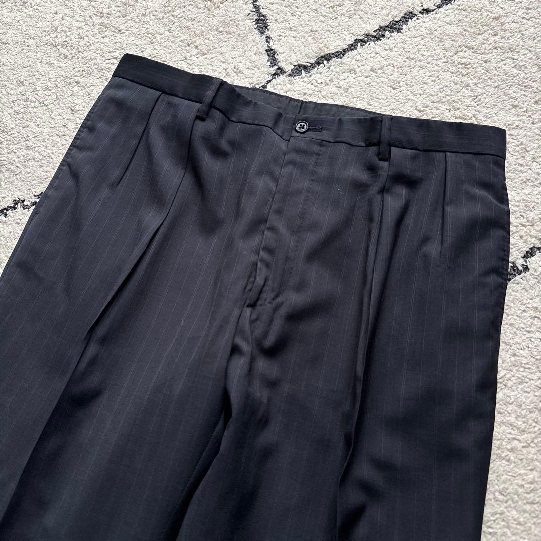 ポロバイラルフローレン　スーツ　セットアップ　ネイビー　ストライプ　イタリア製