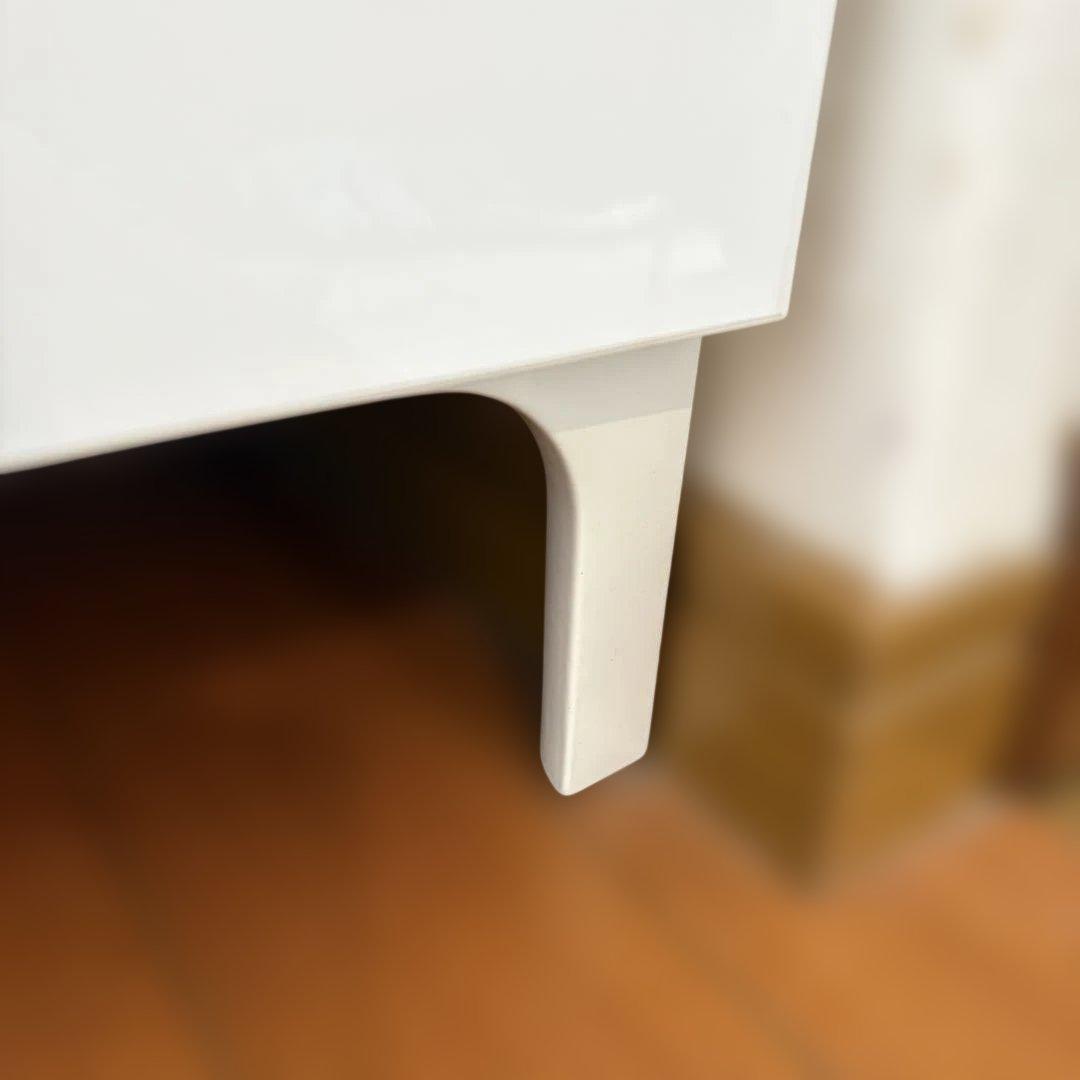 IKEAイケア ベストー キャビネット ホワイト ガラス天板付き 引取歓迎