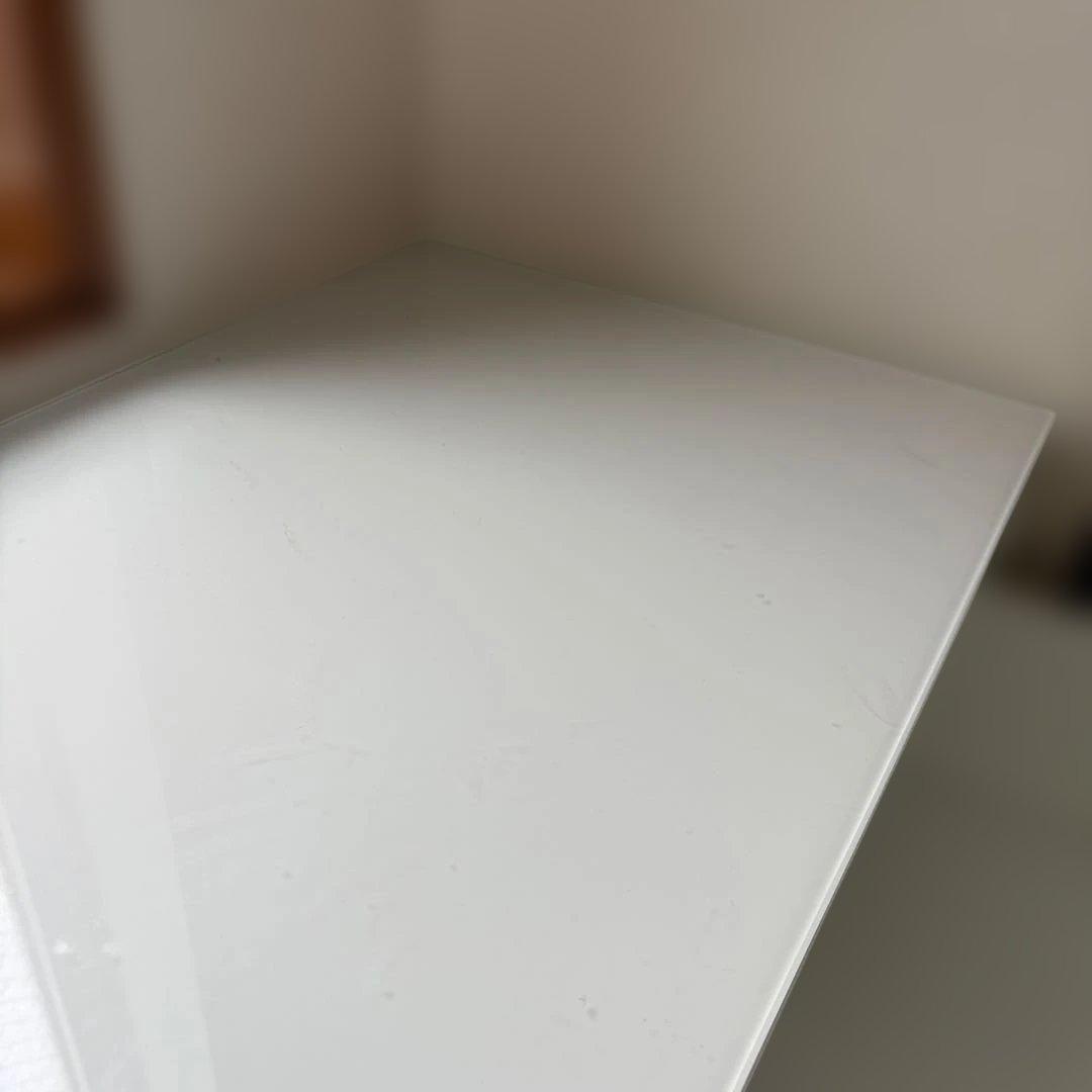 IKEAイケア ベストー キャビネット ホワイト ガラス天板付き 引取歓迎