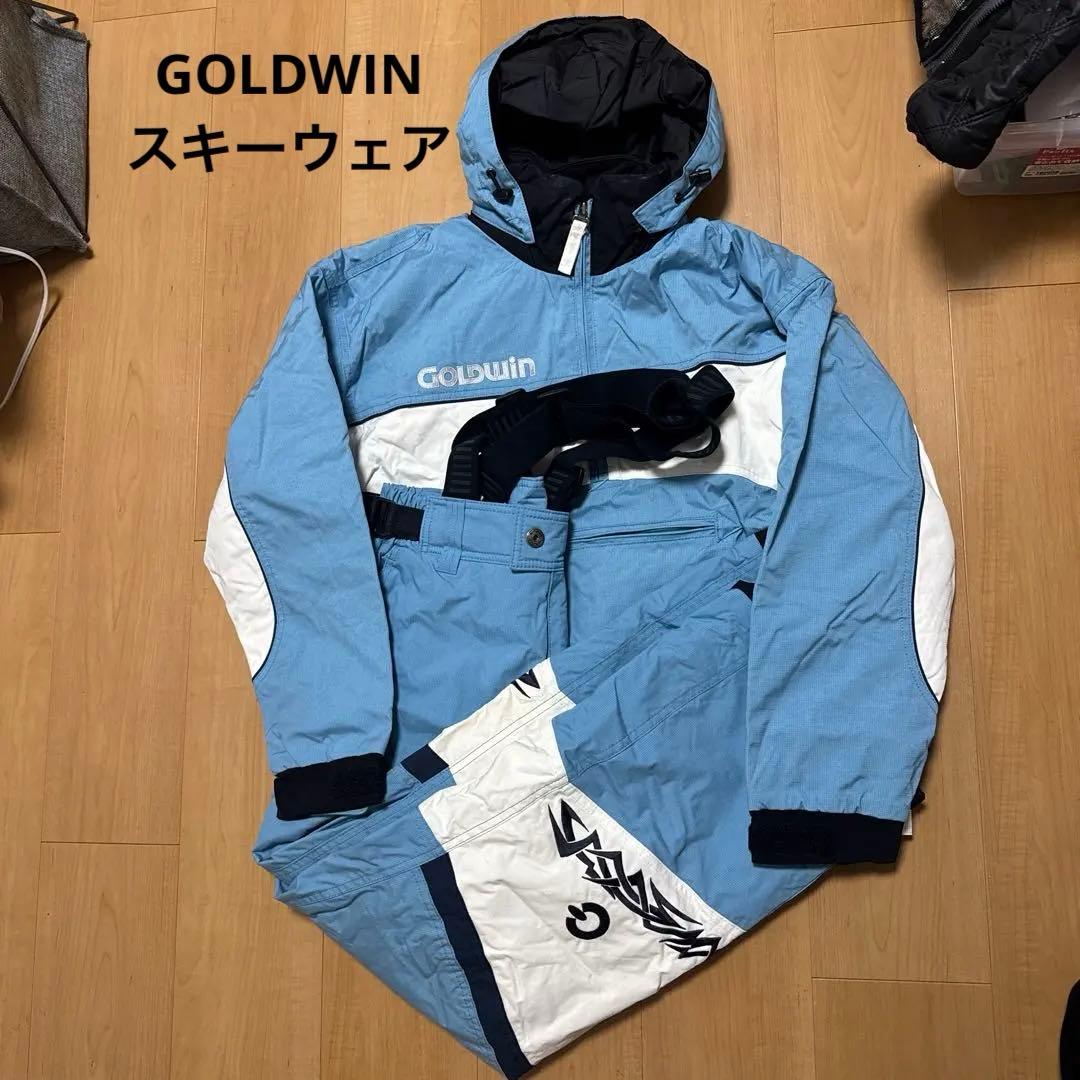 GOLDWIN スキーウェア レディース 水色/白