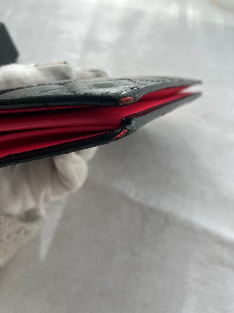 シャネル 長財布 カンボンライン ブラック ピンク