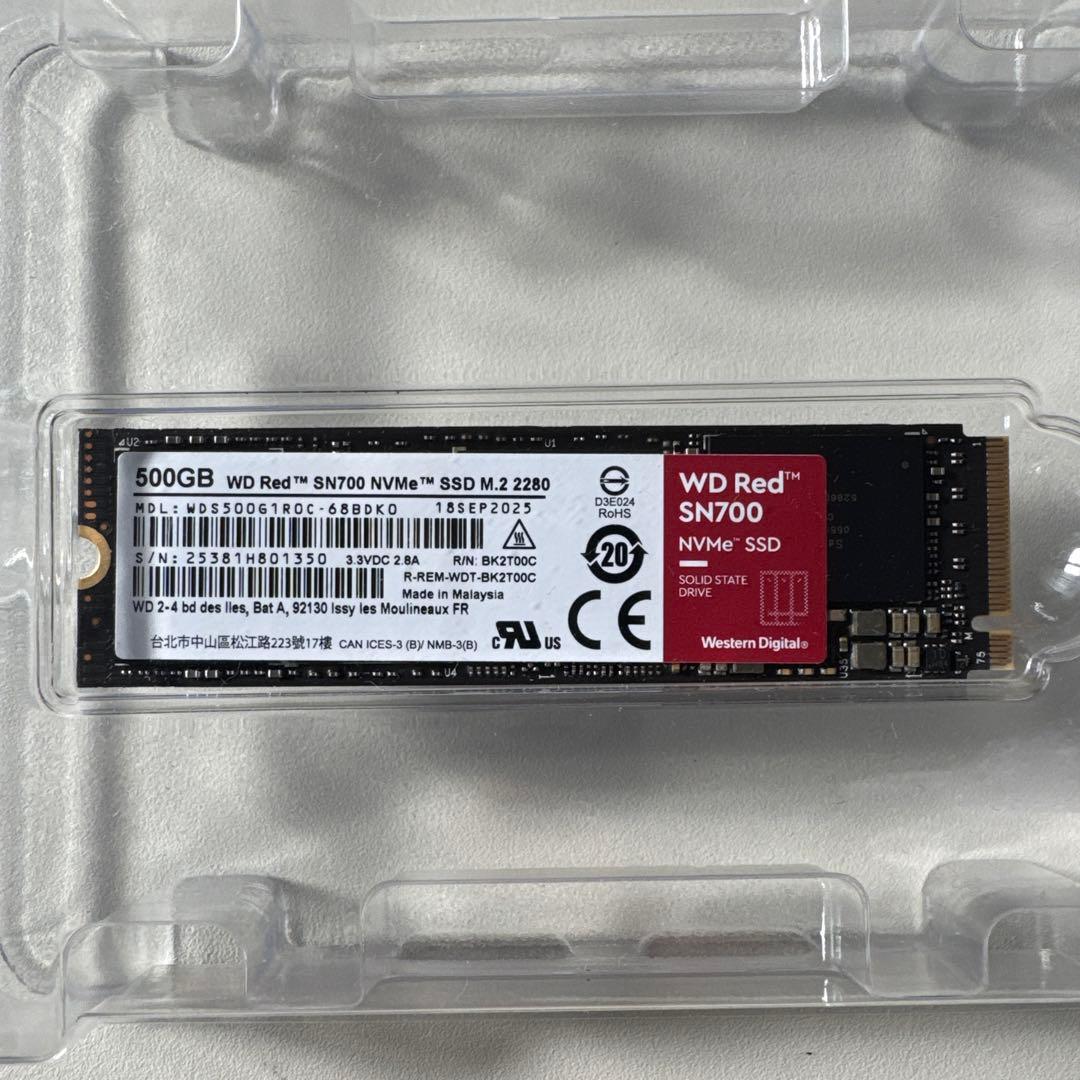 WD Red SN700 500GB NVMe SSD 高耐久モデル