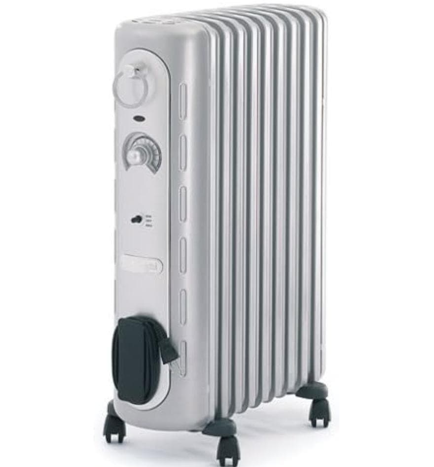 【レア】De'Longhi オイルヒーター シルバー　L字型 レトロタイプ