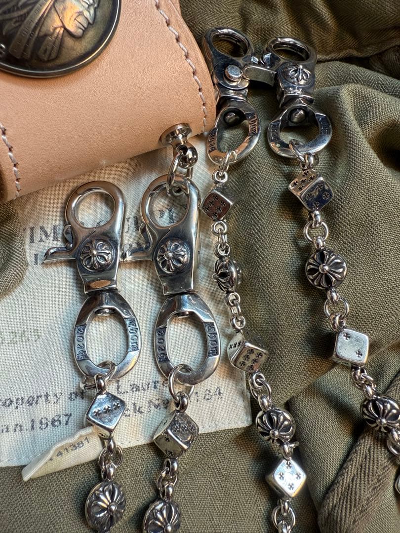 【Dice × Flower ウォレットチェーン】 重厚で存在感QBSZSZ16