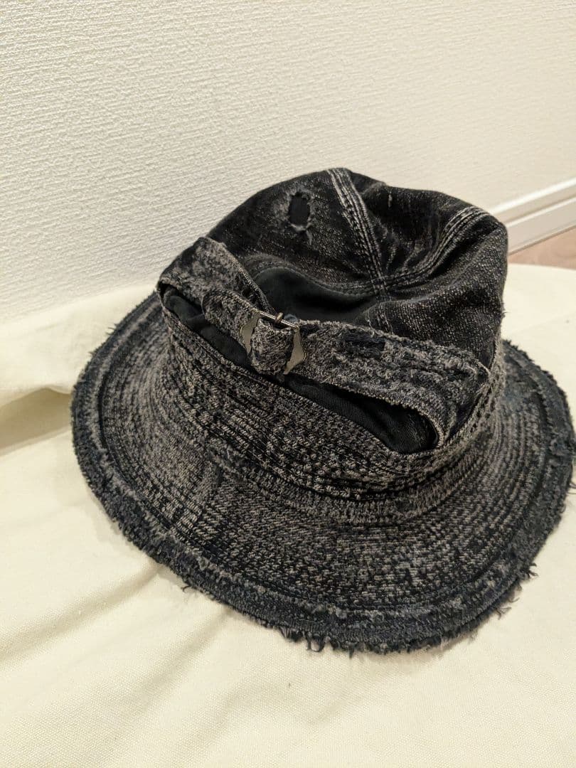 ●黒　kapital 11.5ozデニム　老人と海HAT（クラッシュリメイク）