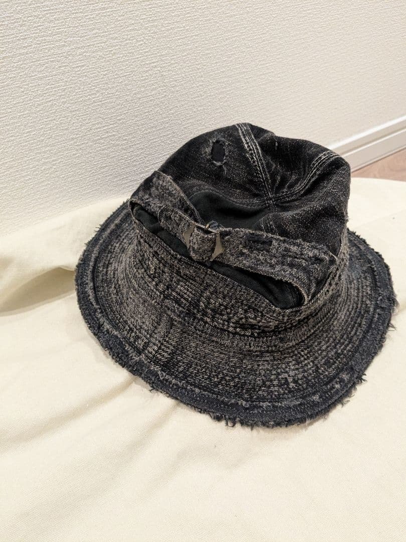 ●黒　kapital 11.5ozデニム　老人と海HAT（クラッシュリメイク）