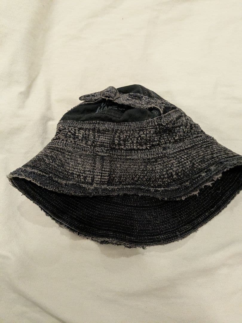 ●黒　kapital 11.5ozデニム　老人と海HAT（クラッシュリメイク）