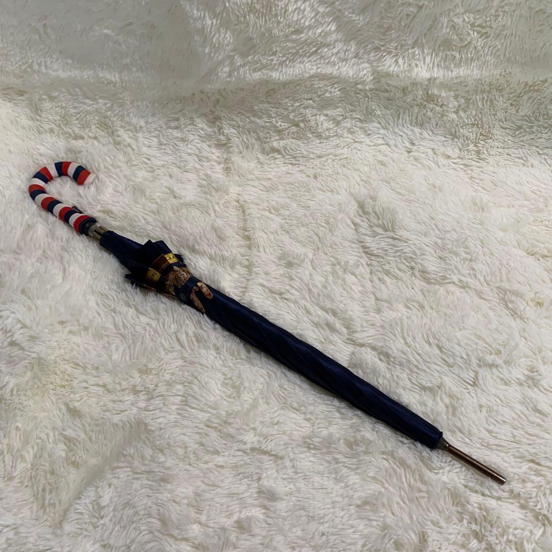 極希少✨バーバリー 長傘 雨傘 ノバチェック テディベア柄 クマ ネイビー