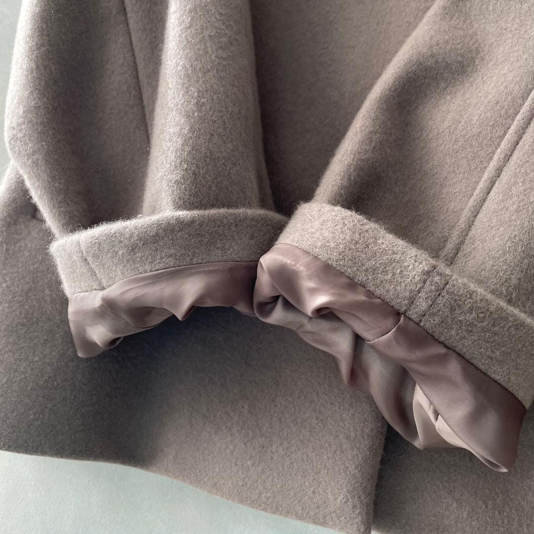 美品✨ナノユニバース　23AW ハミルトンウール　ノーカラーショートコート　S