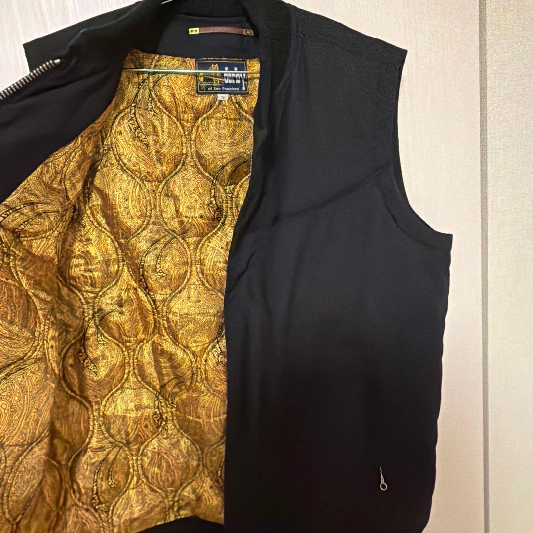 Derby of San francisco Vest 希少Ｓブラックゴールド