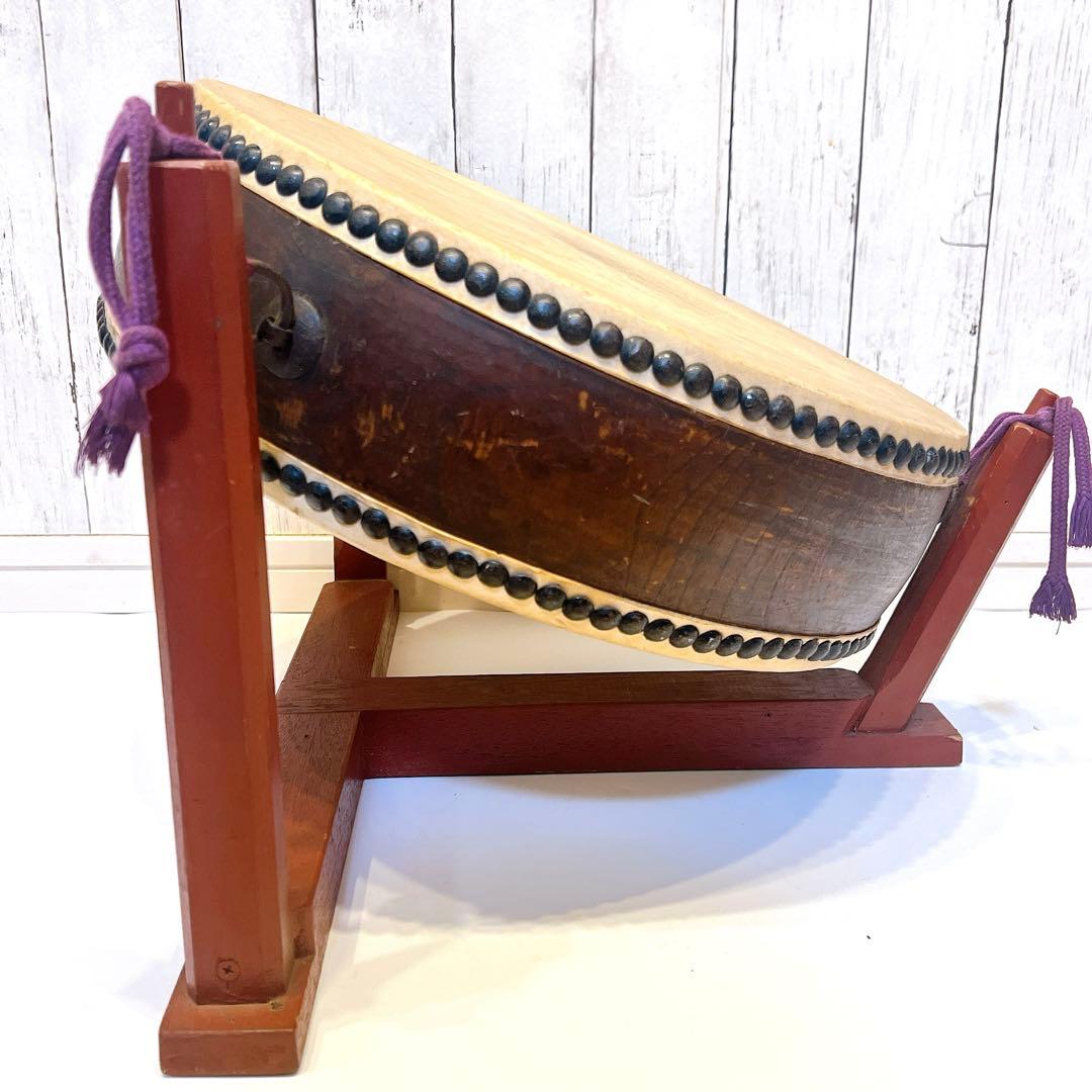 【希少】宮本卯之助 特別上鳴保 和太鼓 平太鼓　39.5×12cm