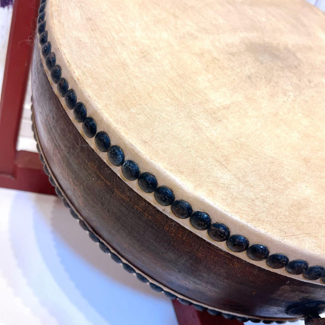 【希少】宮本卯之助 特別上鳴保 和太鼓 平太鼓　39.5×12cm