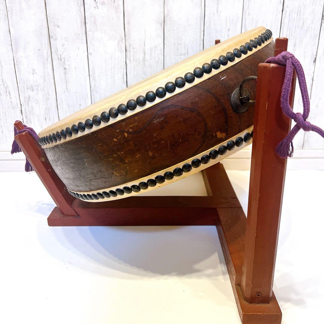 【希少】宮本卯之助 特別上鳴保 和太鼓 平太鼓　39.5×12cm