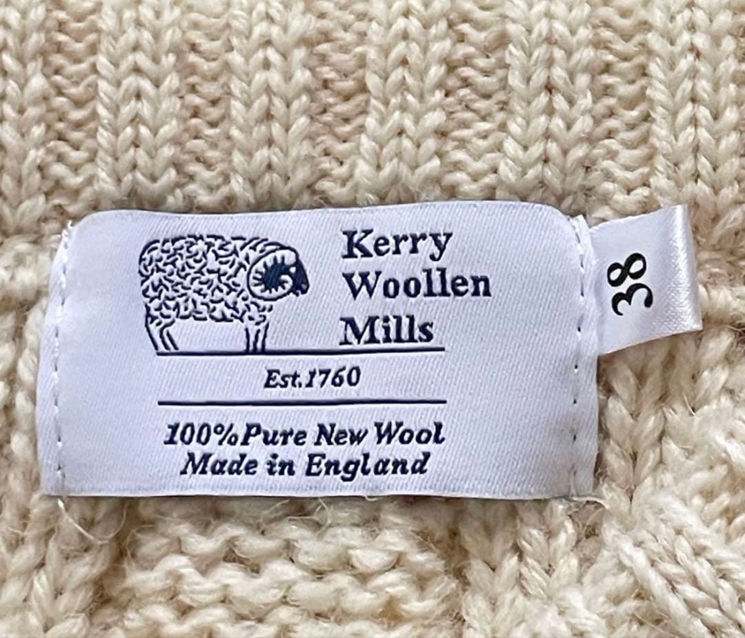 【美品】Kerrywoollenmills ケーブルニットカーディガン