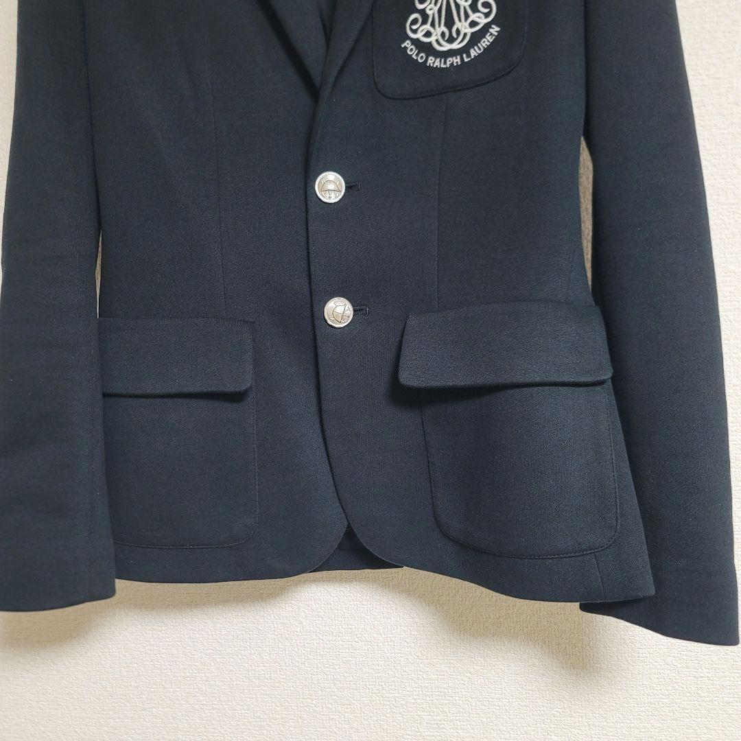 ポロラルフローレン テーラードジャケット 刺繍 エンブレム 銀ボタン ブレザー