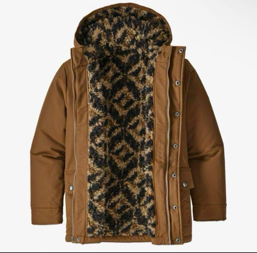 【美品】《Patagonia 》キッズインファーノジャケット　フード　ボア