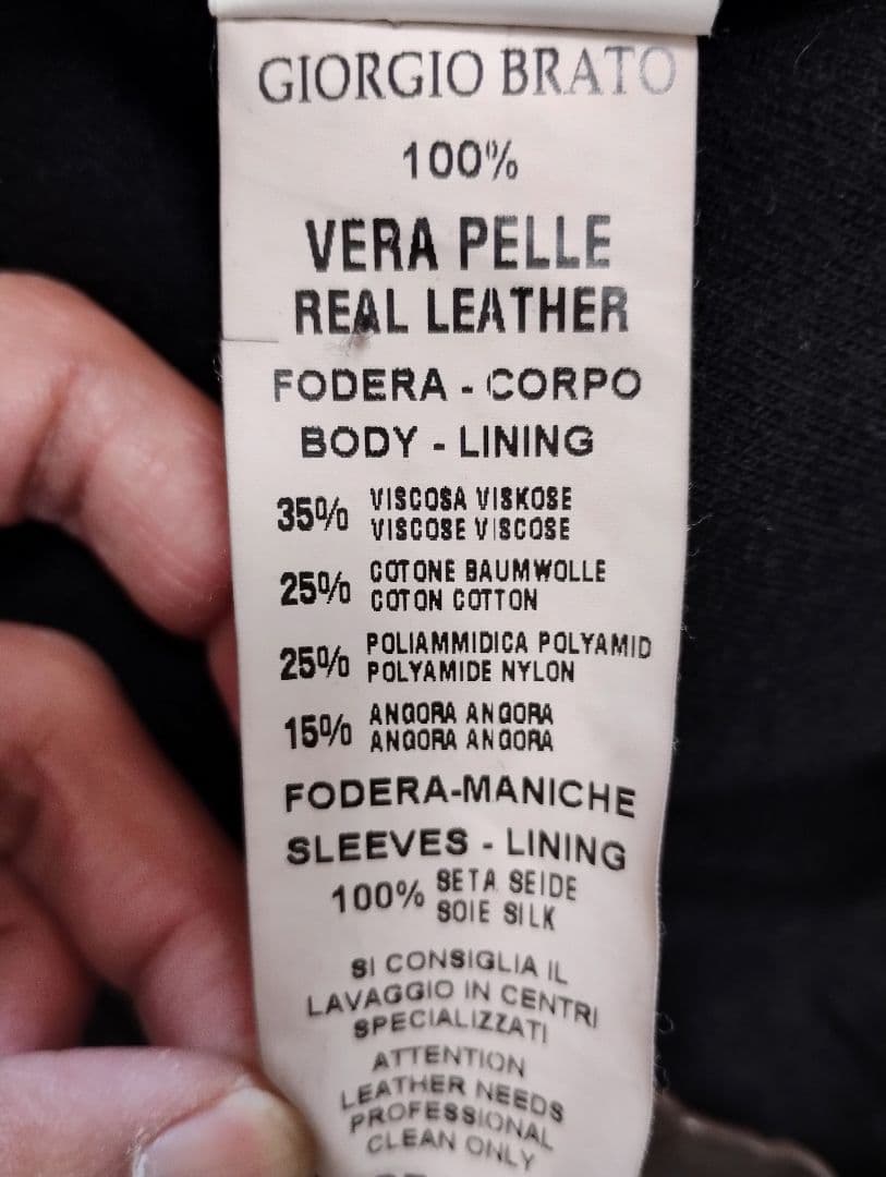 【希少】GIORGIO BRATO ラムレザージャケット ファー 40