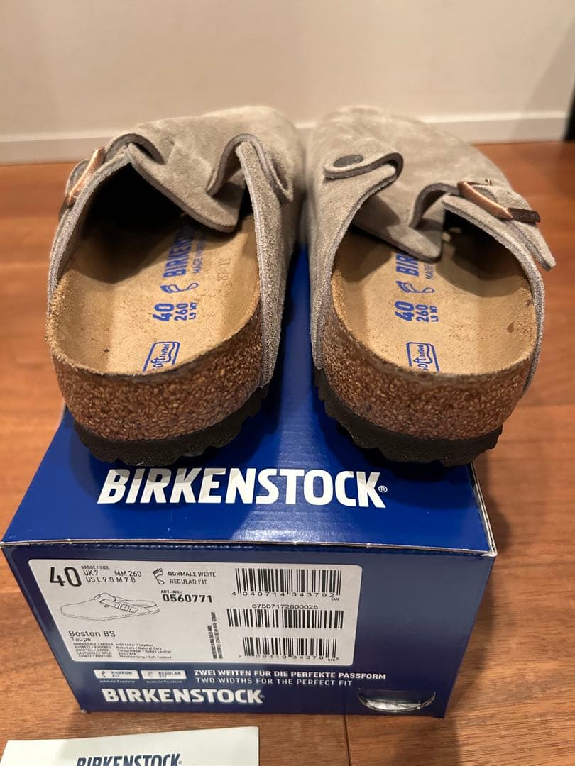国内正規品BIRKENSTOCK BOSTON TAUPE スエード 40