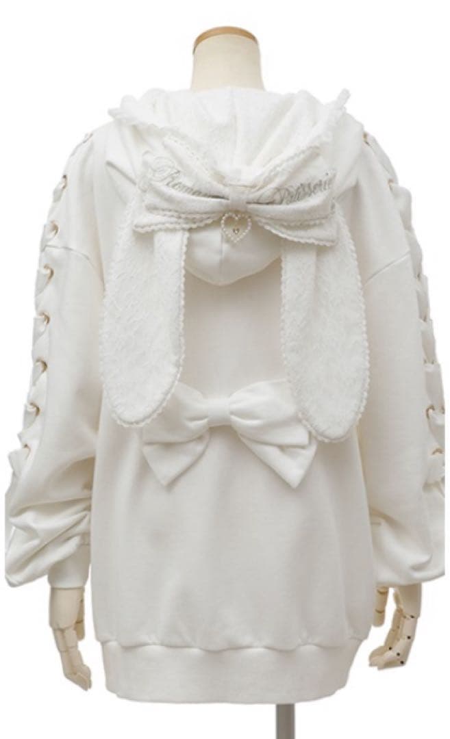 LIZLISA リズリサ うさみみレースアップスリーブパーカー