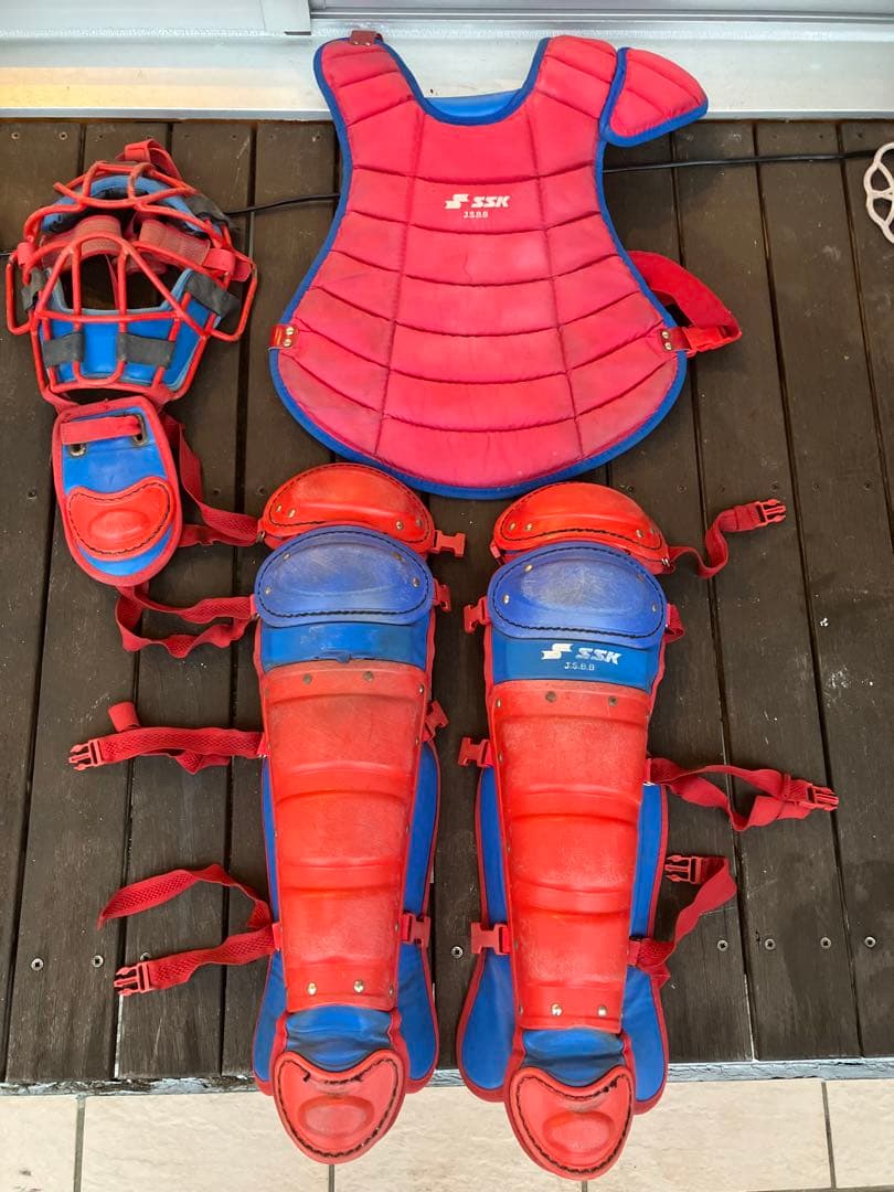 SSK キャッチャー防具セット 赤青
