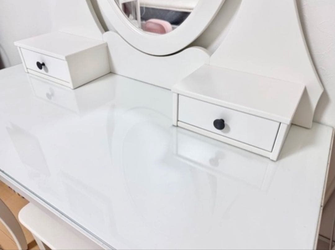 イケア　ヘムネス　ドレッサー　ホワイト　椅子付き