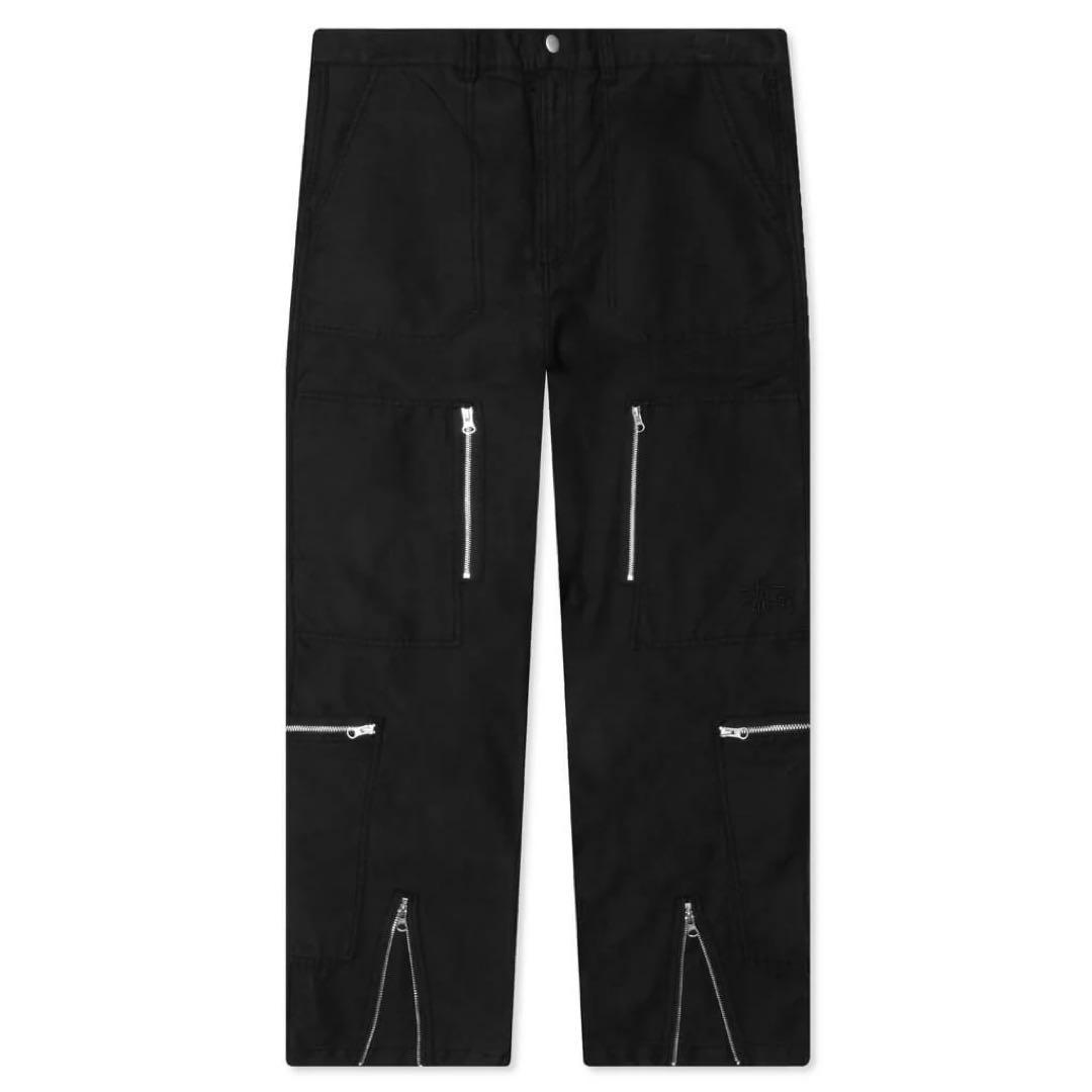 STUSSY NYCO flight pants \"M\" 黒